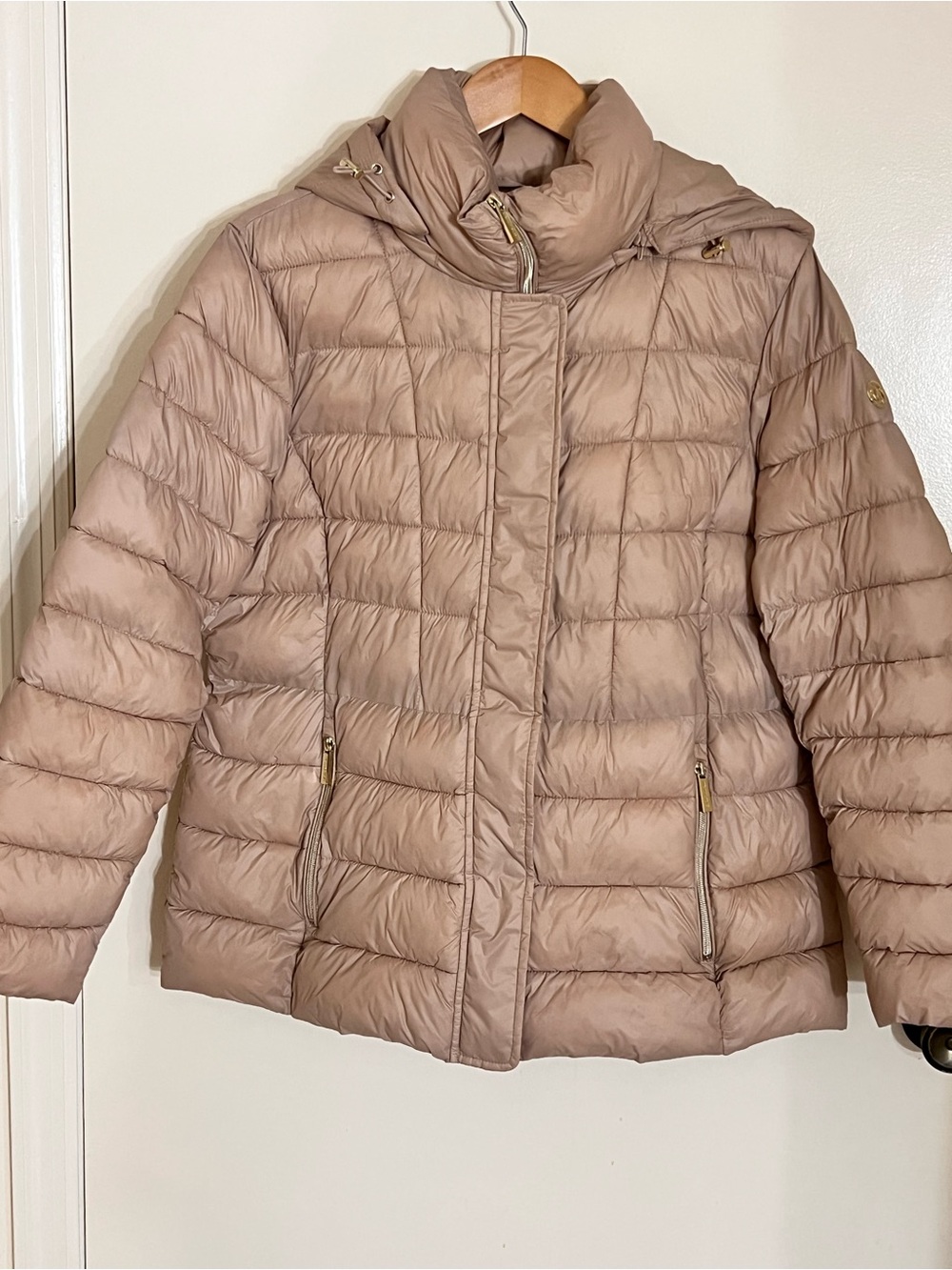 Michael Kors Dusty Rose Quilted Puffer Jacket